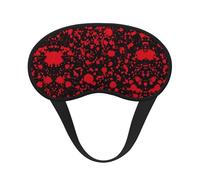 Masque de sommeil confortable et ultra doux, motif horreur classique, éclaboussures de sang, art noir, avec sangle réglable pour voyage, sieste, yoga, avion, nuit - Masque sans pression