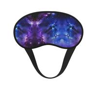 Masque de sommeil confortable et ultra doux pour dormir, voyager, travailler et méditer - Masque de sommeil bloquant la lumière motif galaxie bleu violet pour les personnes dormant sur le côté