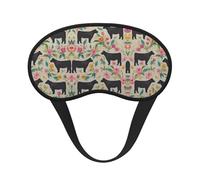 Masque de sommeil confortable et ultra doux pour dormir, voyager, travailler par quarts et méditer - Cows Farm Barn Florals Art Masque de sommeil bloquant la lumière pour les personnes dormant sur le