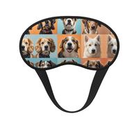 Masque de sommeil confortable et ultra doux pour dormir, voyager, travailler par quarts et méditer - Dog Lovers Art Masque de sommeil bloquant la lumière pour les personnes dormant sur le côté