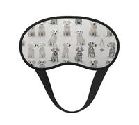 Masque de sommeil confortable et ultra doux pour dormir, voyager, travailler par quarts et méditer - Dog Lovers Art Masque de sommeil bloquant la lumière pour les personnes dormant sur le côté
