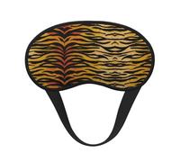 Masque de sommeil confortable et ultra doux pour dormir, voyager, travailler par quarts et méditer - Masque de sommeil bloquant la lumière à imprimé peau de tigre pour les personnes dormant sur le cô