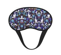 Masque de sommeil confortable et ultra doux pour dormir, voyager, travailler par quarts et méditer - Masque de sommeil bloquant la lumière pour les dormeurs latéraux à motif floral de chien Basset Ho