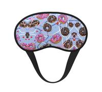 Masque de sommeil confortable et ultra doux pour dormir, voyager, travailler par quarts et méditer - Yummy Donuts Art Masque de sommeil bloquant la lumière pour les personnes dormant sur le côté