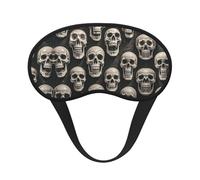 Masque de sommeil confortable et ultra doux pour la sieste, le voyage et le yoga - Masque de sommeil sans pression motif crâne vintage du Jour des morts pour hommes, femmes et enfants