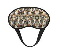 Masque de sommeil confortable et ultra doux pour les siestes, les voyages et la méditation - Dog Mom Life Floral Art 3D sans pression pour les personnes dormant sur le côté