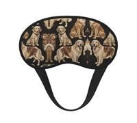 Masque de sommeil confortable et ultra doux pour les siestes, les voyages et la méditation - Golden Retrievers Dog Art, cache-yeux 3D sans pression pour les personnes dormant sur le côté