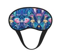 Masque de sommeil confortable et ultra doux pour les siestes, les voyages et la méditation - Motif méduse coloré et cool, cache-yeux 3D sans pression pour les personnes dormant sur le côté