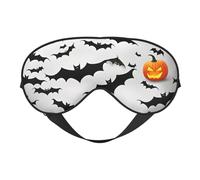 Masque de sommeil confortable pour homme et femme avec imprimé chauve-souris volantes pour Halloween, voyage, sieste, méditation, yoga, travail