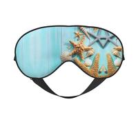 Masque de sommeil confortable pour les yeux avec sangle réglable - Océan et coquillages et étoiles de mer