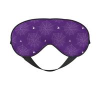 Masque de sommeil cool en toile d'araignée violette, masque de sommeil double face, masque de sommeil pour homme et femme, masque occultant pour dormir, voyage
