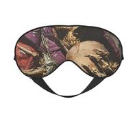 Masque de sommeil, crâne étrange tenant un autre masque pour le sommeil, masque de sommeil pour homme et femme, masque occultant pour les yeux pour voyage/sommeil