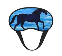 Masque de sommeil Cross The River on Horseback - Doux et confortable - Avec sangle réglable - Occultant - Pour femmes, filles, hommes - Pour voyage, yoga, sieste, travail