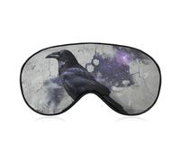 Masque de sommeil Crow on the Ground pour homme et femme avec sangle réglable - Doux et respirant - Occultant - Antidérapant - Essentiels de voyage