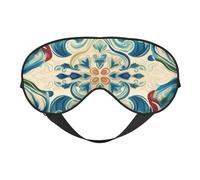 Masque de sommeil de belle couleur pour homme et femme - Masque pour les yeux double face avec sangle réglable, doux et soyeux, bloquant la lumière et respirant, pour les voyages, la sieste, le