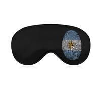 Masque de sommeil de doigt de drapeau de l'Argentine avec la courroie réglable Soft Eye Cover Blackout Blindfold pour Voyage Relax Sieste