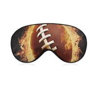 Masque de sommeil de football américain flamboyant pour homme et femme avec sangle réglable - Doux et respirant - Anti-dérapant - Essentiels de voyage