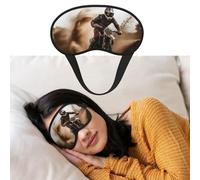 Masque de sommeil de motocross Masque pour les yeux occultant doux avec sangle réglable Cache-yeux confortable pour femmes hommes Repos profond Voyage Travail Maison