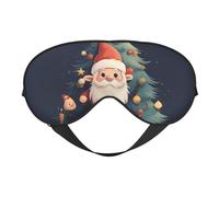 Masque de sommeil de nains d'hiver pour homme et femme - Masque pour les yeux double face avec sangle réglable, doux au toucher soyeux, bloque la lumière et respirant pour voyage, sieste, travail de