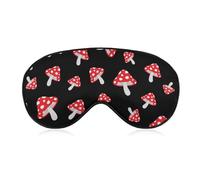 Masque de sommeil de nuit, couverture douce pour les yeux BlockLight, couverture de masque de sommeil confortable pour la sieste de yoga de voyage en avion, compatible avec le champignon de dessin ani