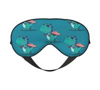 Masque de sommeil de super-héros avec dinosaure, masque de sommeil double face, masque de sommeil pour homme et femme, couvre-yeux occultant pour dormir, voyage