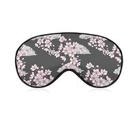 Masque de sommeil de voyage pour hommes et femmes compatible avec les arbres à fleurs printanières, les fleurs de cerisier et les masques pour les yeux réglables et confortables pour dormir, voyager
