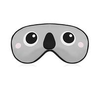 Masque de sommeil Dessin animé Coala Visage Sommeil Masque pour les yeux Bandeau avec sangle réglable Visage d'animal mignon Couverture douce pour les yeux pour bloquer les lumières