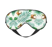 Masque de sommeil d'été réversible avec motif cocotier, idéal pour le camping, la méditation et les quarts de travail, ajustement parfait, pas de fuite de lumière