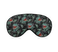 Masque de sommeil dinosaure Tyrannosaure, masque de sommeil occultant doux, bandeau pour les yeux, idéal pour une sieste de voyage ou un repos profond.