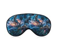 Masque de sommeil dinosaure Tyrannosaure, masque de sommeil occultant doux, bandeau pour les yeux, idéal pour une sieste de voyage ou un repos profond.