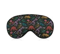 Masque de sommeil dinosaure Tyrannosaure pour femmes et hommes, masque de sommeil doux et ajustable, bandeau, 20 x 10 cm