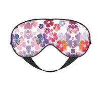 Masque de sommeil double face à imprimé floral hawaïen, doux et confortable, bloquant la lumière, couverture des yeux pour le repos nocturne