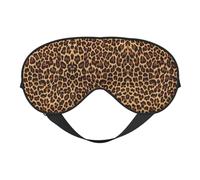 Masque de sommeil double face à motif léopard doux et confortable bloquant la lumière pour le repos de nuit