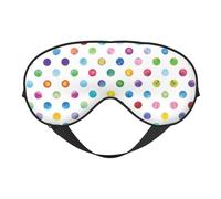 Masque de sommeil double face à pois bleus doux et confortable bloquant la lumière pour le repos de nuit