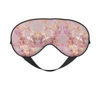 Masque de sommeil double face à texture marbre rouge, doux et confortable, bloquant la lumière, couverture des yeux pour le repos de nuit