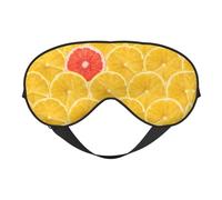 Masque de sommeil double face au citron d'été, occultant, masque pour les yeux soyeux pour dormir, voyage, doux, respirant, léger et confortable