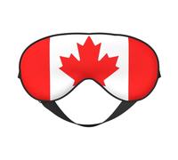 Masque de sommeil double face avec drapeau canadien doux et confortable bloquant la lumière pour le repos de nuit