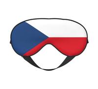 Masque de sommeil double face avec drapeau de la République tchèque - Doux et confortable - Bloque la lumière - Pour le repos nocturne