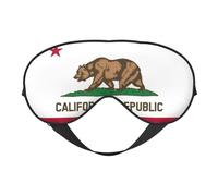 Masque de sommeil double face avec drapeau de l'État de Californie - Doux et confortable - Bloque la lumière - Masque pour les yeux