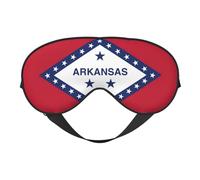 Masque de sommeil double face avec drapeau de l'État de l'Arkansas - Doux et confortable - Bloque la lumière - Pour le repos nocturne