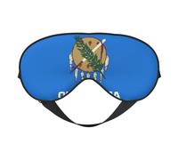 Masque de sommeil double face avec drapeau de l'État de l'Oklahoma - Doux et confortable - Bloque la lumière - Pour le repos de nuit