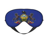 Masque de sommeil double face avec drapeau de l'État de Pennsylvanie - Doux et confortable - Bloque la lumière - Pour le repos de nuit