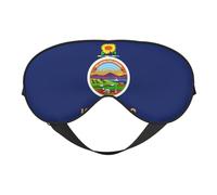 Masque de sommeil double face avec drapeau de l'État du Kansas - Doux et confortable - Bloque la lumière - Pour le repos de nuit