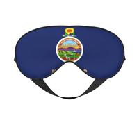 Masque de sommeil double face avec drapeau de l'État du Kansas - Doux et confortable - Bloque la lumière - Pour le repos de nuit