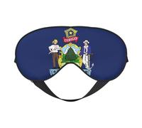 Masque de sommeil double face avec drapeau de l'État du Maine - Doux et confortable - Bloque la lumière - Pour le repos de nuit