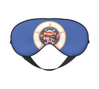 Masque de sommeil double face avec drapeau de l'État du Minnesota, doux et confortable, bloquant la lumière, couverture des yeux pour le repos de nuit