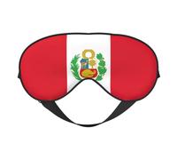 Masque de sommeil double face avec drapeau du Pérou - Doux et confortable - Bloque la lumière - Pour le repos de nuit