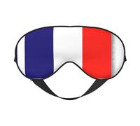 Masque de sommeil double face avec drapeau français doux et confortable bloquant la lumière pour le repos de nuit