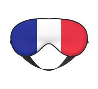 Masque de sommeil double face avec drapeau français doux et confortable bloquant la lumière pour le repos de nuit