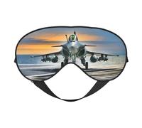 Masque de sommeil double face en forme d'avion - Occultant réglable - Masque soyeux pour les yeux - Pour dormir et voyager - Doux, respirant, léger et confortable